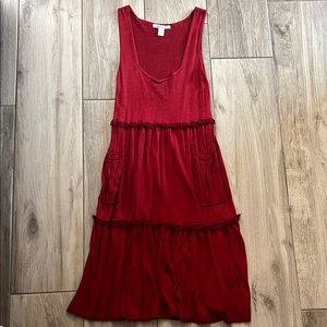 Elegant Red Sleeveless Dress